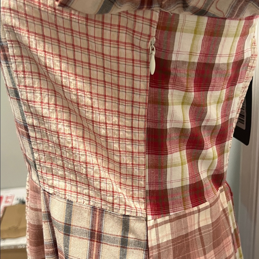 Elegant Plaid Long Sleeve Dress - Picture 3 of 6